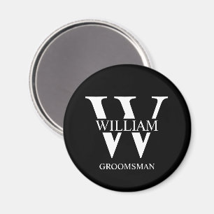 Personalisiertes Patenmonogramm & Name Magnet
