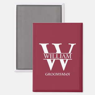 Personalisiertes Patenmonogramm & Name Magnet