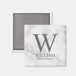 Personalisiertes Patenmonogramm & Name Magnet