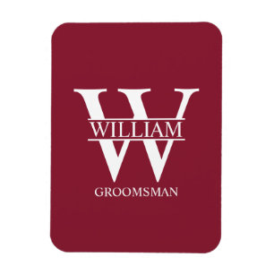 Personalisiertes Patenmonogramm & Name Magnet
