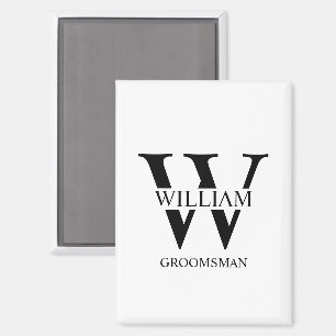 Personalisiertes Patenmonogramm & Name Magnet