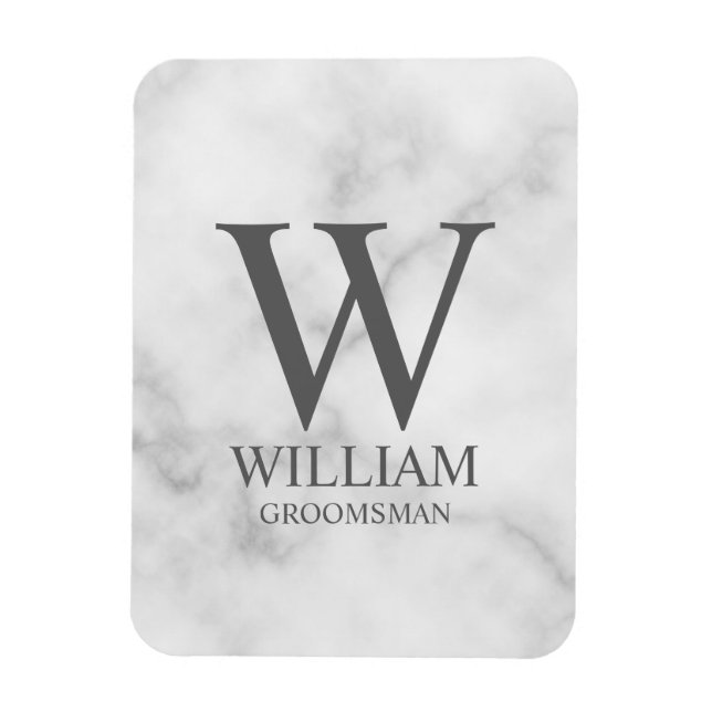 Personalisiertes Patenmonogramm & Name Magnet (Vertikal)