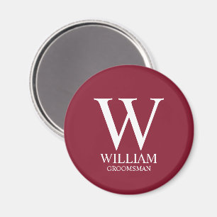 Personalisiertes Patenmonogramm & Name Magnet