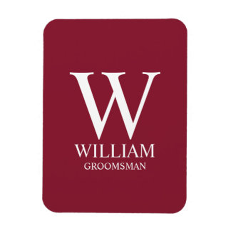 Personalisiertes Patenmonogramm & Name Magnet