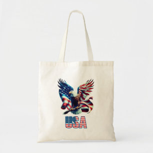 Personalisiertes Patriotic USA Flag & Eagle Tragetasche