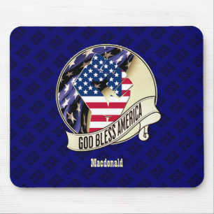 Personalisiertes Patriotic USA Gott segne Amerika Mousepad