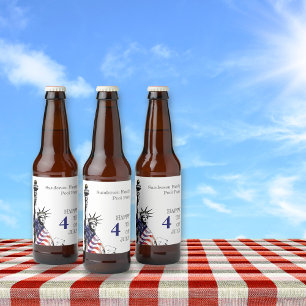 Personalisiertes Patriotisches 4. Juli Party Bierflaschenetikett