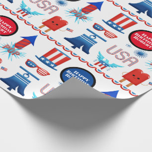Personalisiertes patriotisches geschenkpapier