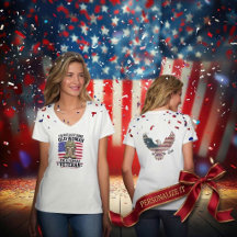 Personalisiertes patriotisches T-Shirt für weiblic