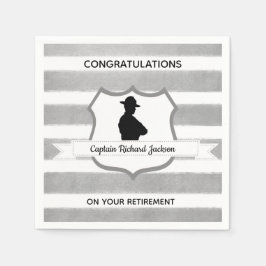 Personalisiertes Patrolman Retirement Party Serviette