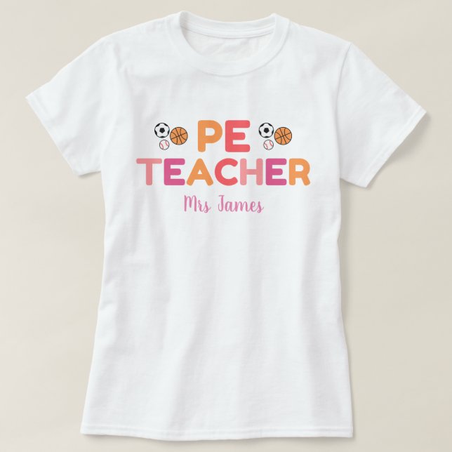 Personalisiertes PE-Teacher-Hemd, Physikalische Bi T-Shirt (Design vorne)