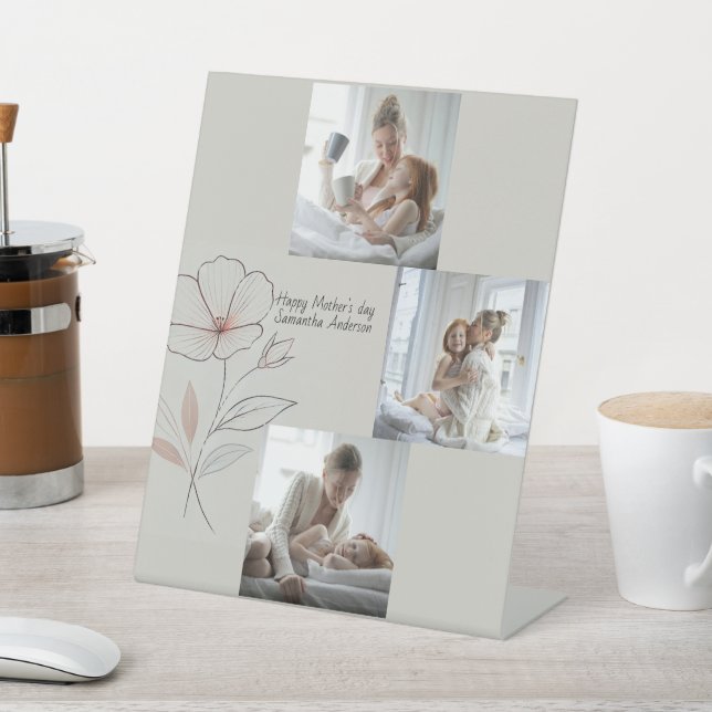 Personalisiertes Pedestal-Zeichen - Muttertagsgesc Sockelschild (In SItu)