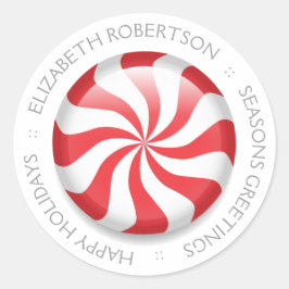 Personalisiertes Peppermint Runder Aufkleber