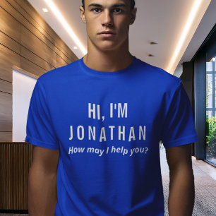 Personalisiertes Personal Uniform Blue T - Shirt m