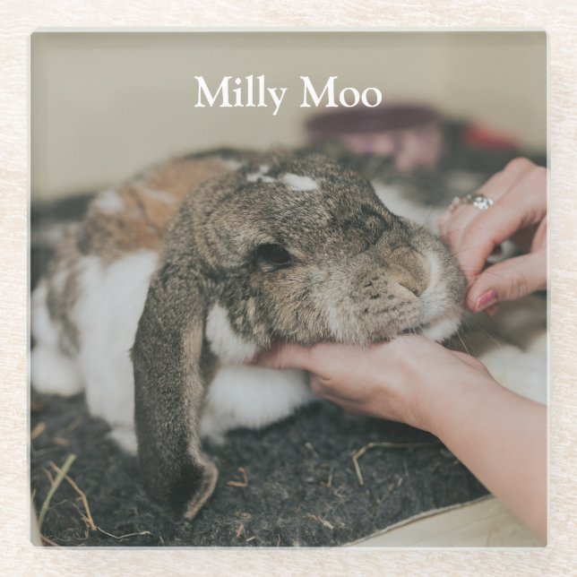 Personalisiertes Pet-Foto Glasuntersetzer (Vorderseite)