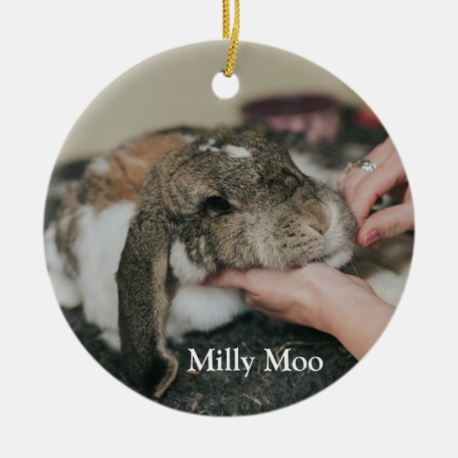 Personalisiertes Pet-Foto Keramik Ornament (Vorne)