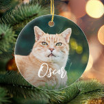 Personalisiertes Pet-Foto Keramik Ornament<br><div class="desc">Erstellen Sie Ihr eigenes Foto personalisierten Haustier Foto Ornament in dieser Ferienzeit.</div>
