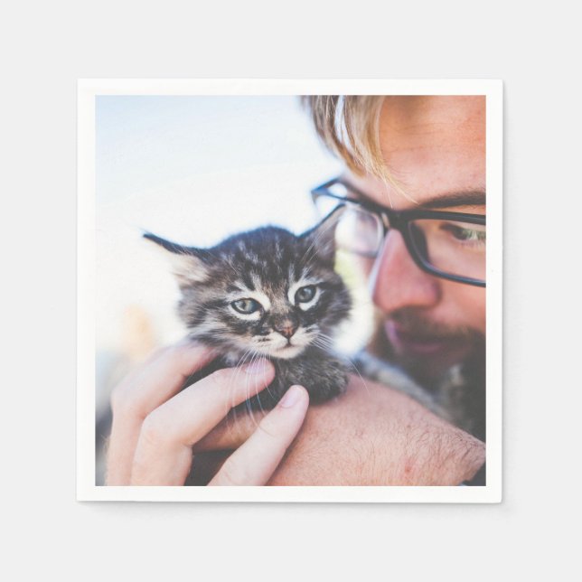 Personalisiertes Pet-Foto Serviette (Vorderseite)