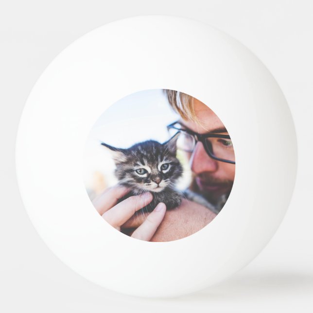 Personalisiertes Pet-Foto Tischtennisball (Vorderseite)