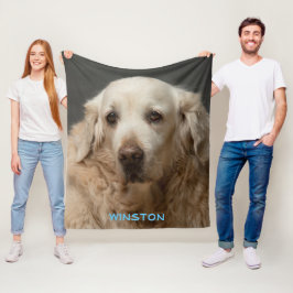 Personalisiertes Pet-Foto und Name Fleecedecke