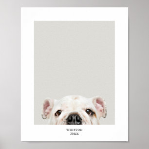 Personalisiertes Pet-Foto und Name Poster