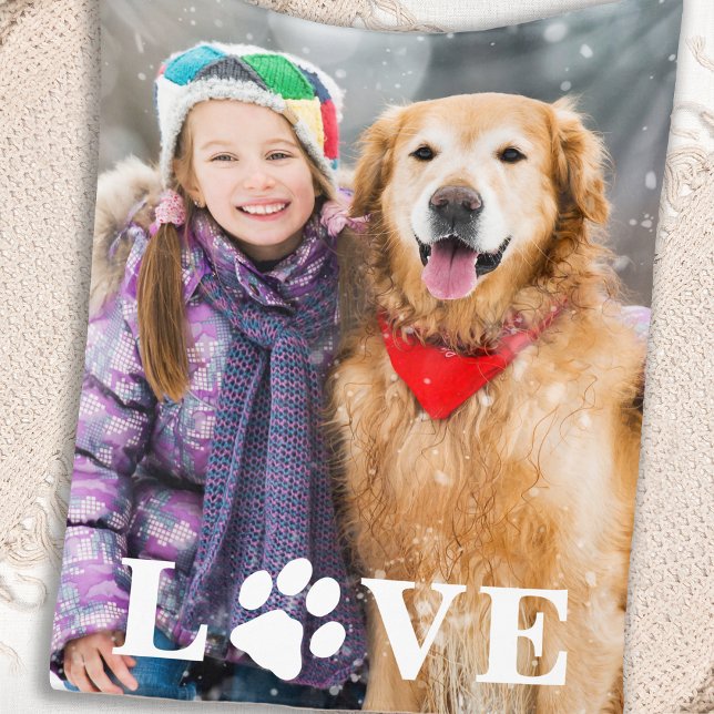 Personalisiertes Pet-Lover-Liebe Pfosten Foto druc Fleecedecke (Von Creator hochgeladen)