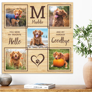 Personalisiertes Pet Memorial Pet Loss 5 Foto Leinwanddruck
