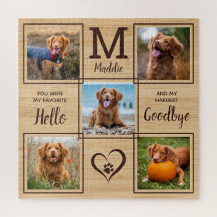 Personalisiertes Pet Memorial Pet Loss 5 FotoColla Puzzle
