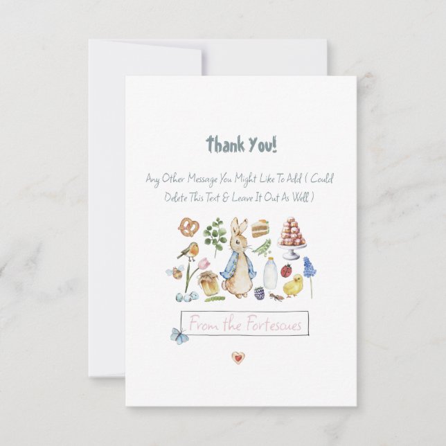 personalisiertes Peter Dankeskarte (Vorderseite)