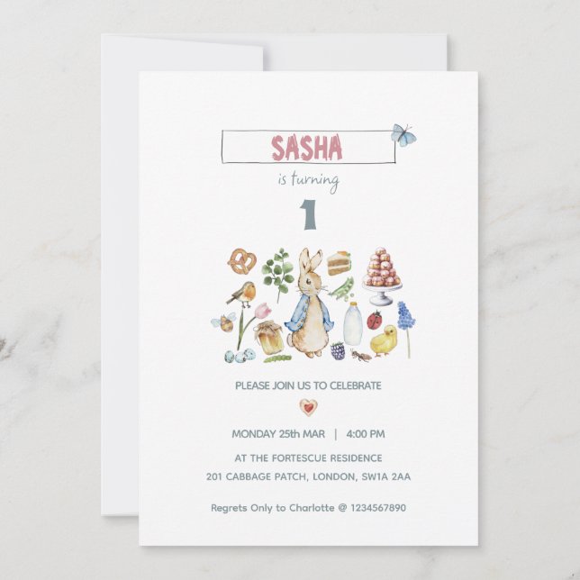 personalisiertes Peter Einladung (Rückseite)