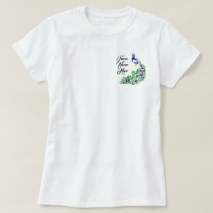 Personalisiertes Pfauenfarm-Logo T-Shirt