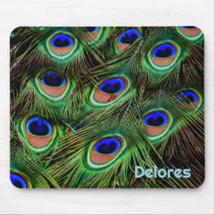 Personalisiertes Pfauenfeder-Mauspad Mousepad