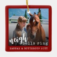Personalisiertes Pferd Foto Niedlich Neigh Bells R