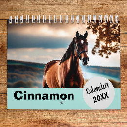 Personalisiertes Pferd Fotos Jahr für sich Kalender