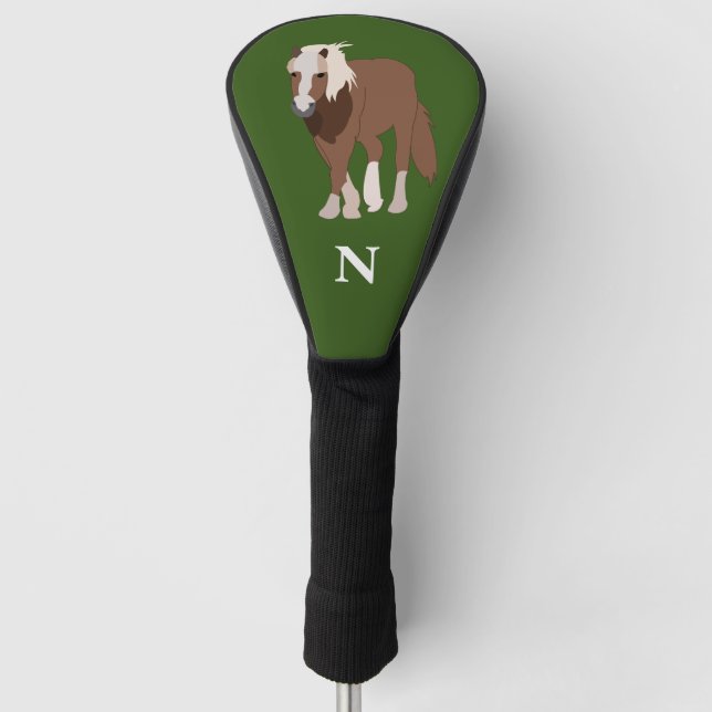 Personalisiertes Pferd Reitpferd Lover Golf Headcover (Vorderseite)