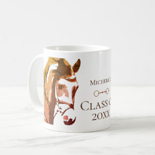 Personalisiertes Pferd, Schlangenbiss Brown Abschl Kaffeetasse
