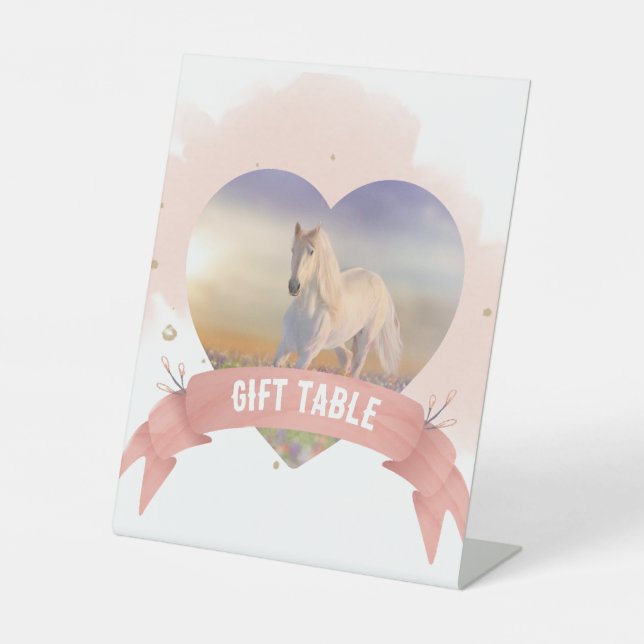 Personalisiertes Pferd Sockelschild (Vorderseite)