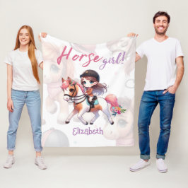 Personalisiertes Pferdeschwanz Fleecedecke