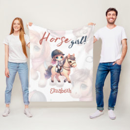 Personalisiertes Pferdeschwanz Fleecedecke