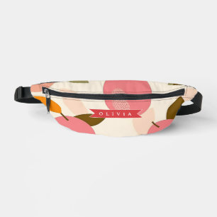 Personalisiertes Pfirsich-Muster Süß Retro Sommer Bauchtasche