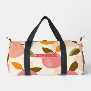Personalisiertes Pfirsich-Muster Süß Retro Sommer Duffle Bag