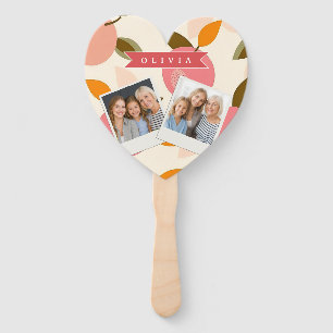 Personalisiertes Pfirsich-Muster Süß Retro Sommer Fächer