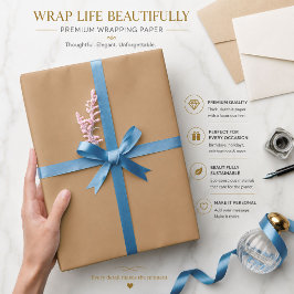 Personalisiertes Pfirsich-Tan-Geschenkpapier Geschenkpapier