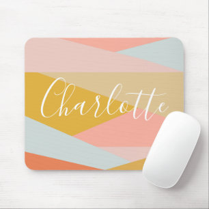 Personalisiertes Pfirsichzeichen für moderne geome Mousepad