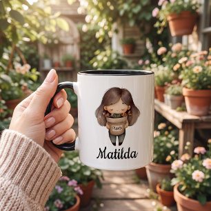 Personalisiertes Pflanzenliebhaber-Design Zweifarbige Tasse