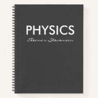 Personalisiertes Physik-Notizpapier Schwarz-Weiß