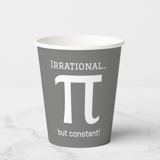 Personalisiertes Pi-Symbol, Math Lover Paper Cups Pappbecher (Vorderseite)