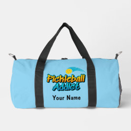 Personalisiertes Pickleball Addict Blue Duffle Bag