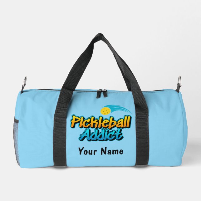 Personalisiertes Pickleball Addict Blue Duffle Bag (Rückseite)