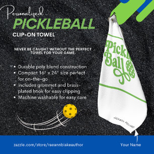 Personalisiertes Pickleball-Clip-Tuch Golfhandtuch
